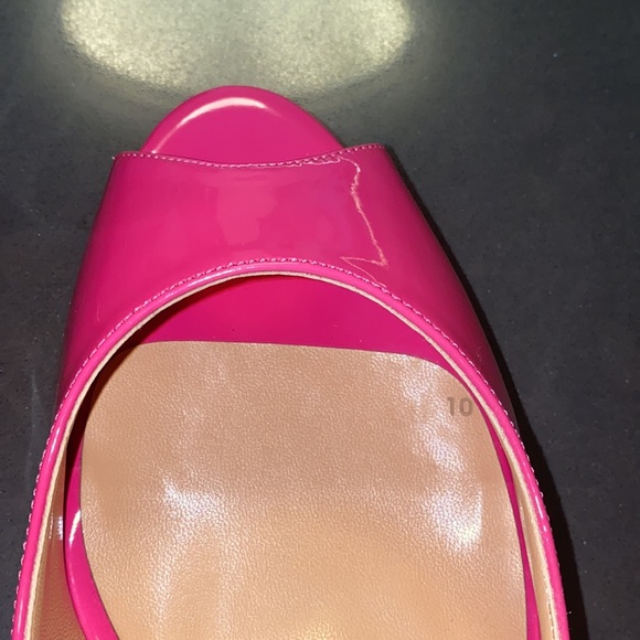 NWT Eldof Peep Toe 3.5” Heel Pump in Rose - Picture 9 of 12